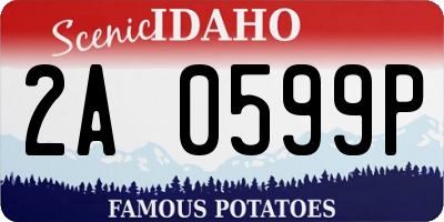 ID license plate 2A0599P