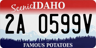 ID license plate 2A0599V