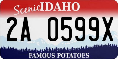 ID license plate 2A0599X