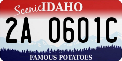 ID license plate 2A0601C