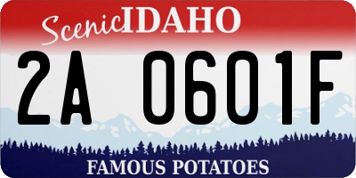 ID license plate 2A0601F