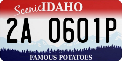 ID license plate 2A0601P