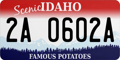 ID license plate 2A0602A