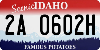 ID license plate 2A0602H