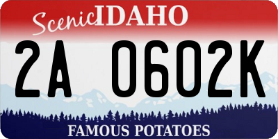 ID license plate 2A0602K