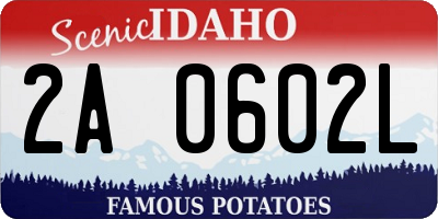 ID license plate 2A0602L