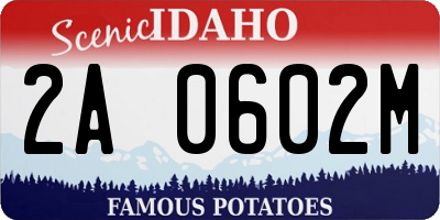ID license plate 2A0602M