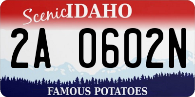 ID license plate 2A0602N