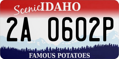 ID license plate 2A0602P