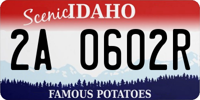 ID license plate 2A0602R