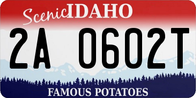 ID license plate 2A0602T