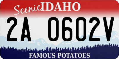 ID license plate 2A0602V
