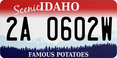 ID license plate 2A0602W