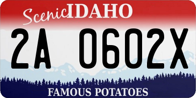 ID license plate 2A0602X