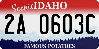 ID license plate 2A0603C