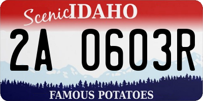 ID license plate 2A0603R