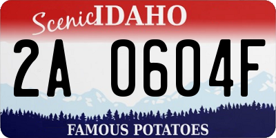ID license plate 2A0604F