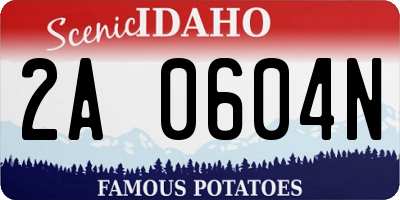 ID license plate 2A0604N