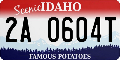 ID license plate 2A0604T