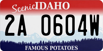 ID license plate 2A0604W