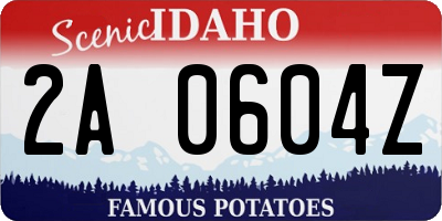 ID license plate 2A0604Z
