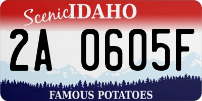 ID license plate 2A0605F