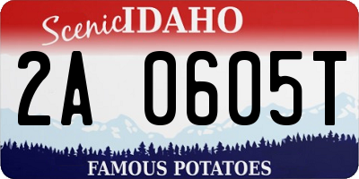 ID license plate 2A0605T