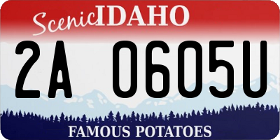 ID license plate 2A0605U