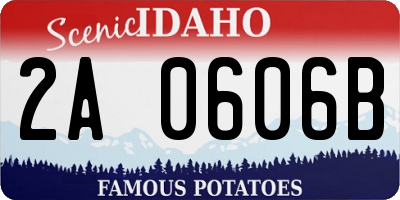 ID license plate 2A0606B