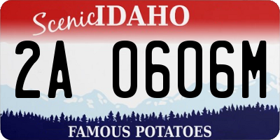 ID license plate 2A0606M