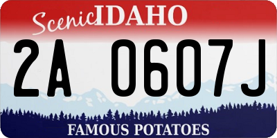ID license plate 2A0607J