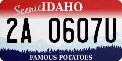 ID license plate 2A0607U