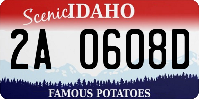 ID license plate 2A0608D