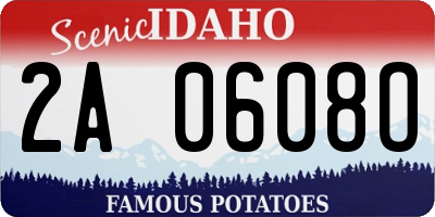 ID license plate 2A0608O