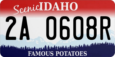 ID license plate 2A0608R