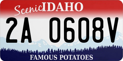 ID license plate 2A0608V