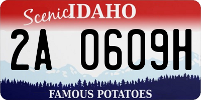 ID license plate 2A0609H