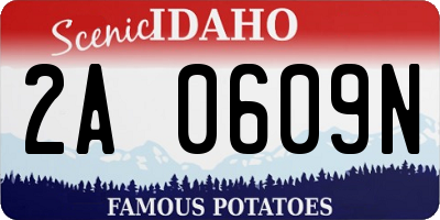 ID license plate 2A0609N