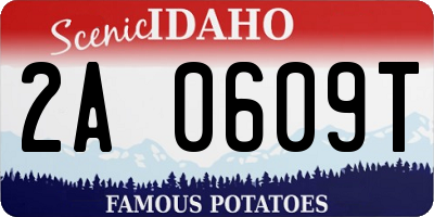 ID license plate 2A0609T