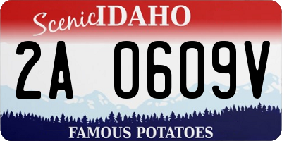 ID license plate 2A0609V