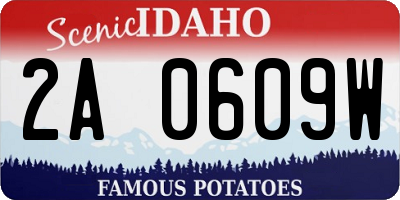 ID license plate 2A0609W