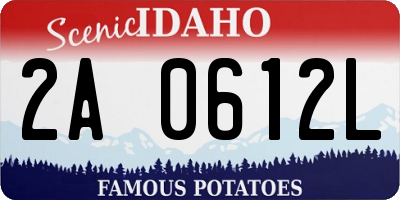 ID license plate 2A0612L
