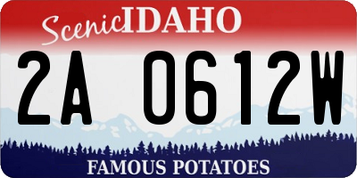 ID license plate 2A0612W