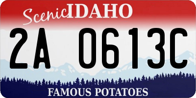ID license plate 2A0613C