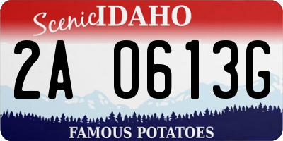 ID license plate 2A0613G