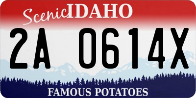 ID license plate 2A0614X