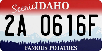 ID license plate 2A0616F