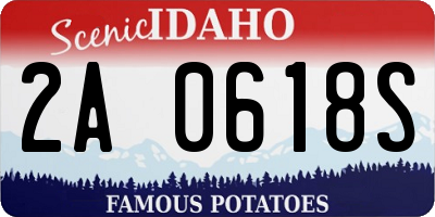 ID license plate 2A0618S