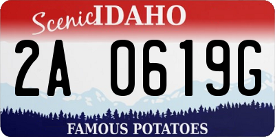 ID license plate 2A0619G