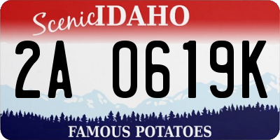 ID license plate 2A0619K